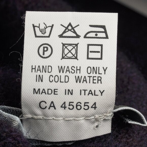 Sarah Pacini Purple Wool-Blend Knit Cowl-Neck Cropped Sweater - Picture 9 of 9